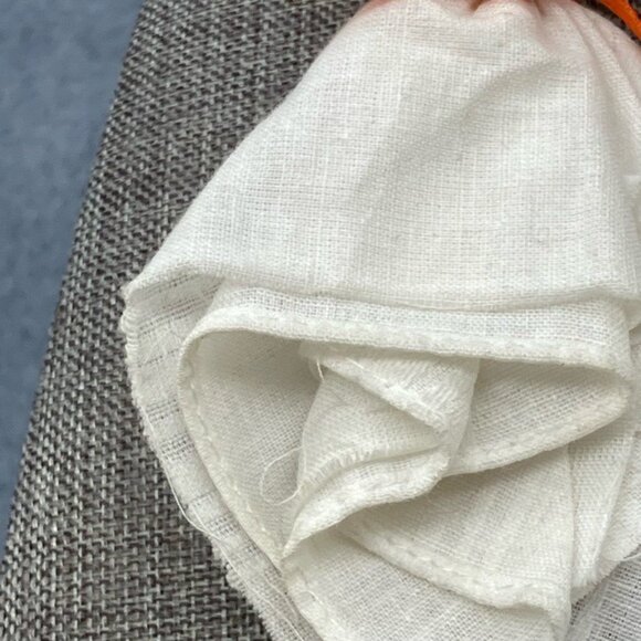 Halloween Ghost Pin Brooch Handmade White Handkerchief Orange Ribbon Cute Spooky - Picture 7 of 9